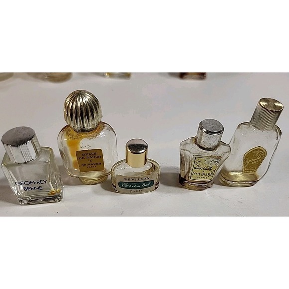 Vintage Large Lot Empty Perfume Parfum Bottles Various Designer Scents - Picture 2 of 12
